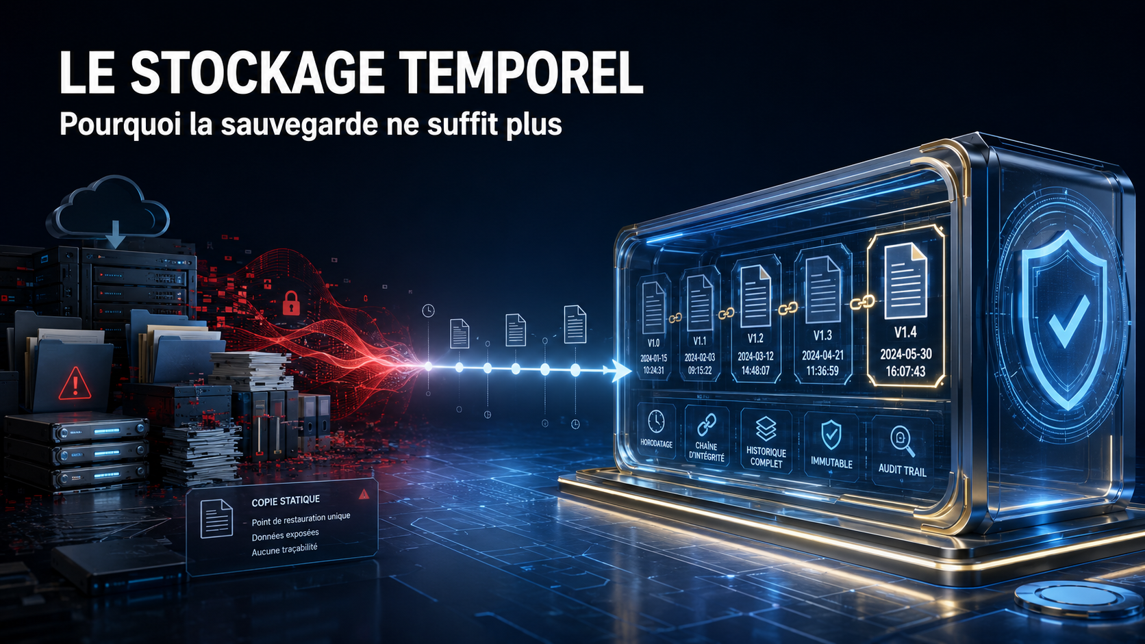 Le stockage temporel — de la sauvegarde traditionnelle à la mémoire documentaire
